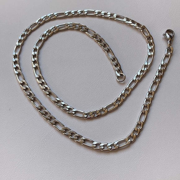 FIGARO Curb Chain Surgical Stainless Steel Necklace - Picture 1 of 10